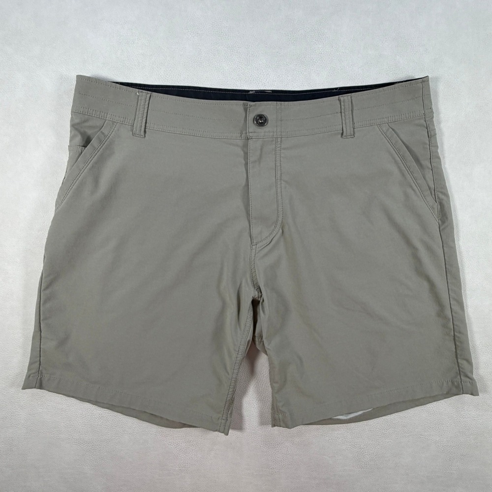Kuhl Hiking Shorts Mens Size 40 Gray Khaki Technical Stretch Utility Outdoor